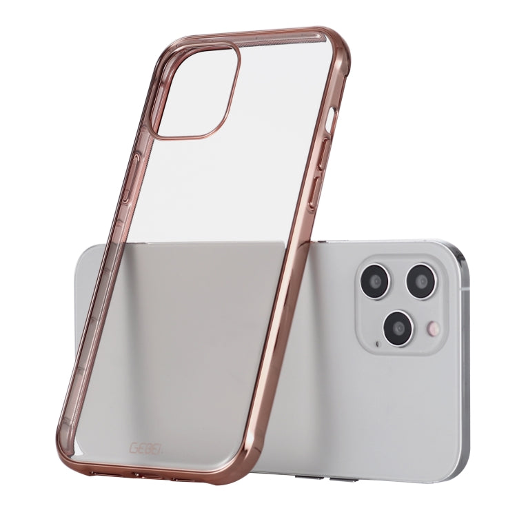 GEBEI Plating TPU Shockproof Protective Case, For iPhone 12 / 12 Pro, For iPhone 12 Pro Max