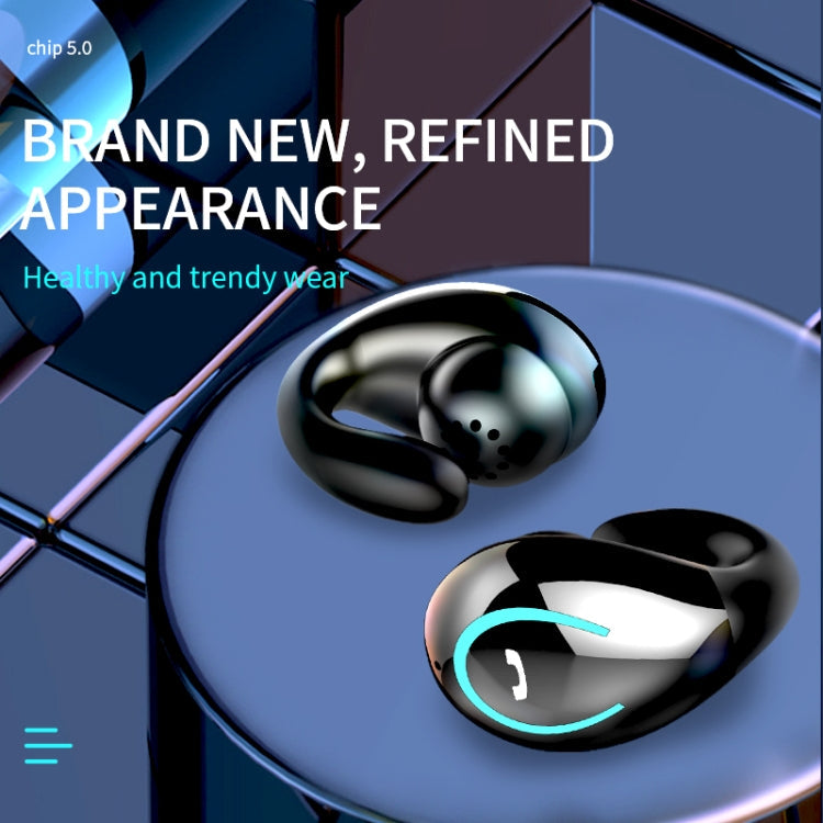 YX08 Ultra-light Ear-hook Wireless V5.0 Bluetooth Earphones Ear Clip Stereo Bluetooth Headset with Mic, Single