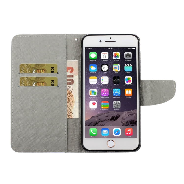 Coloured Drawing Pattern Horizontal Flip PU Leather Case with Holder & Card Slots & Wallet & Lanyard, For iPhone 6 & 6s