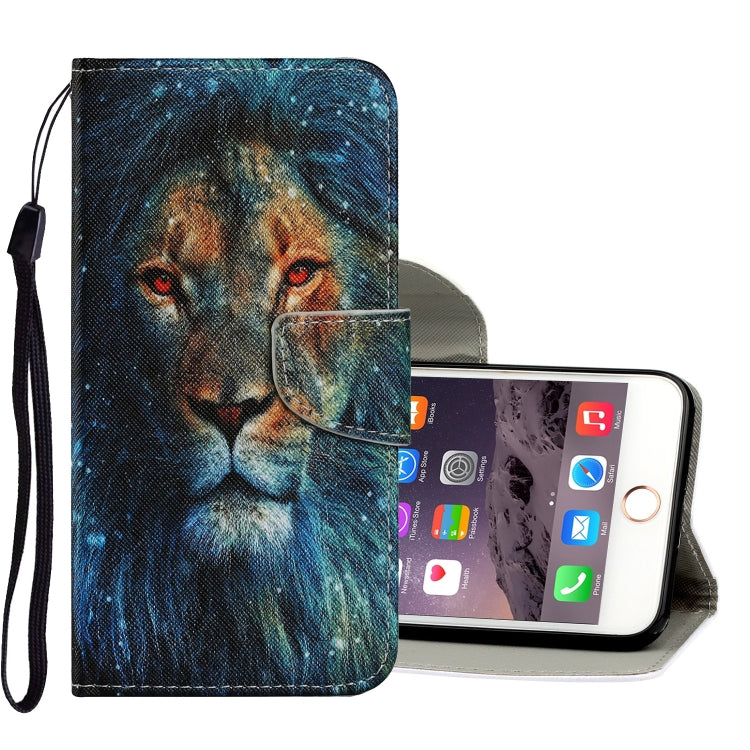 Coloured Drawing Pattern Horizontal Flip PU Leather Case with Holder & Card Slots & Wallet & Lanyard, For iPhone 8 Plus & 7 Plus