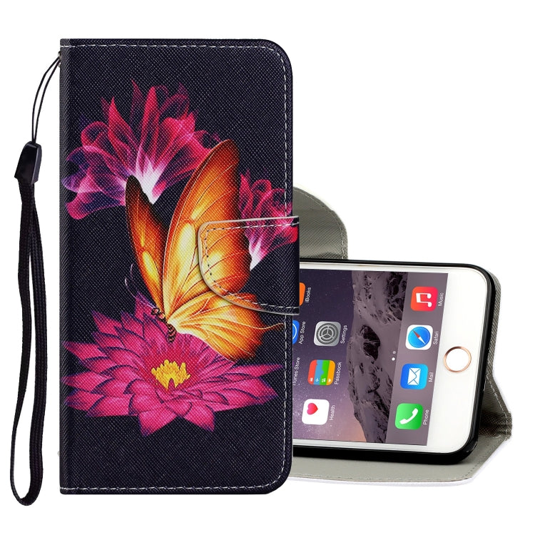 Coloured Drawing Pattern Horizontal Flip PU Leather Case with Holder & Card Slots & Wallet & Lanyard, For iPhone 8 Plus & 7 Plus