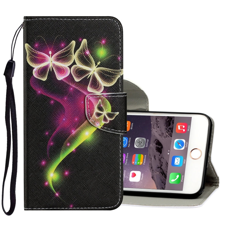 Coloured Drawing Pattern Horizontal Flip PU Leather Case with Holder & Card Slots & Wallet & Lanyard, For iPhone 8 Plus & 7 Plus