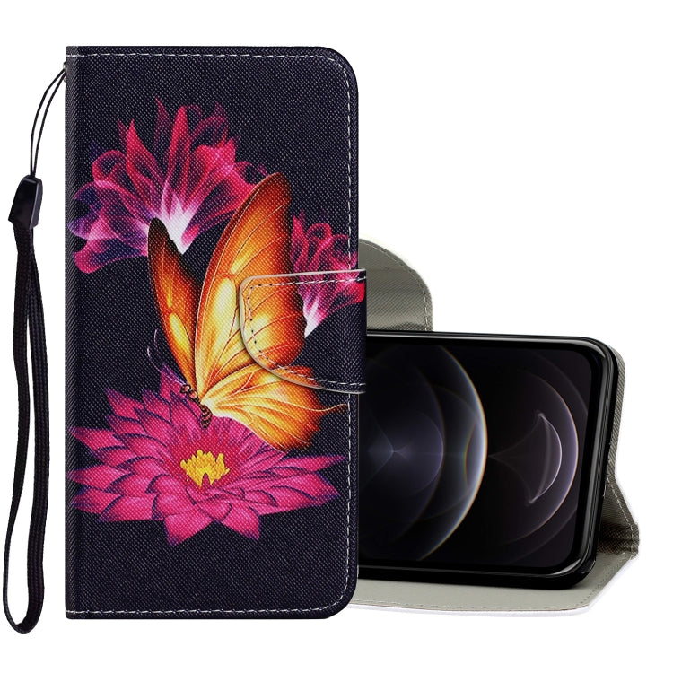 Coloured Drawing Pattern Horizontal Flip PU Leather Case with Holder & Card Slots & Wallet & Lanyard, For iPhone 12 / 12 Pro
