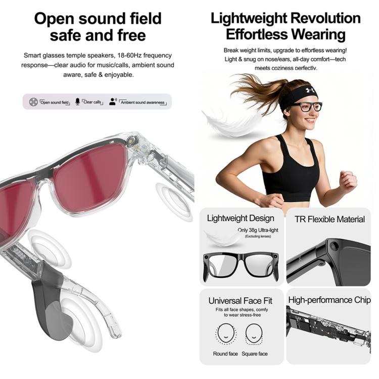 XK One Mac 8MP Voice Touch Control Smart Color Changing Lenses AI Smart Glasses