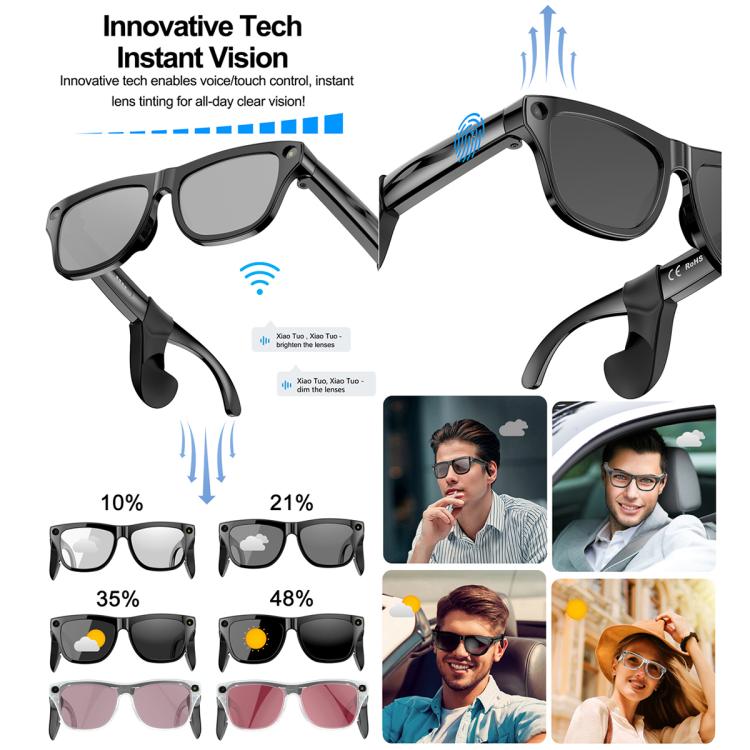 XK One Mac 8MP Voice Touch Control Smart Color Changing Lenses AI Smart Glasses