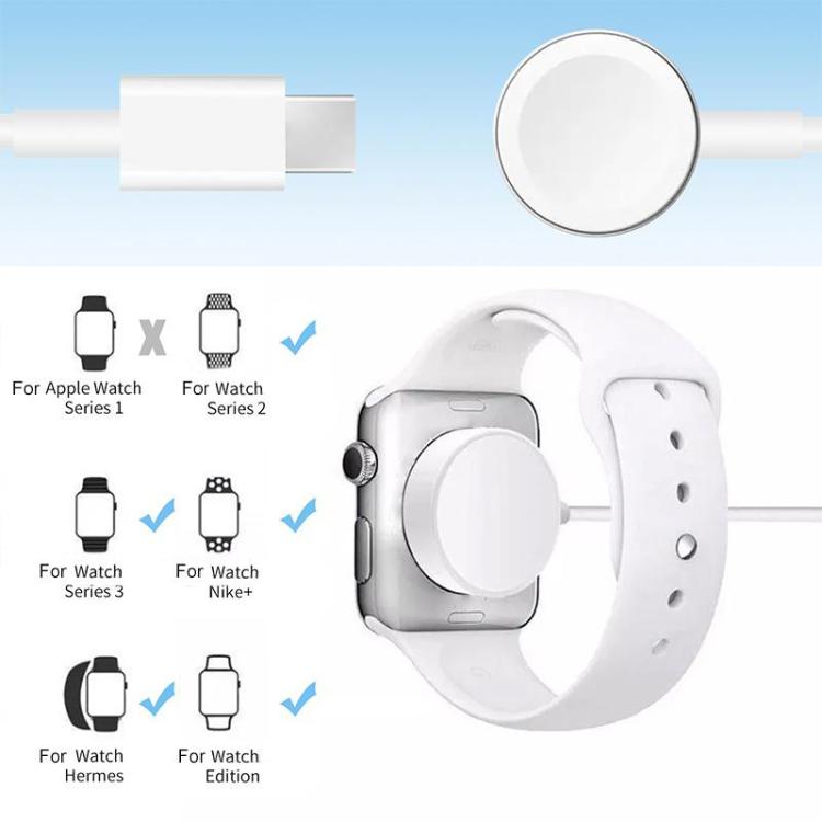 xDfind For Apple Watch Smart Watch Silicone Charging Holder and Type-C Charger Set, Silicone+Type-C (White), Silicone+Type-C (Black)