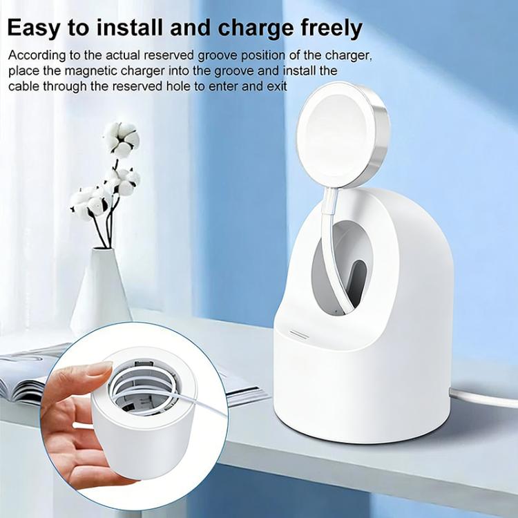 xDfind For Apple Watch Smart Watch Silicone Charging Holder and Type-C Charger Set, Silicone+Type-C (White), Silicone+Type-C (Black)