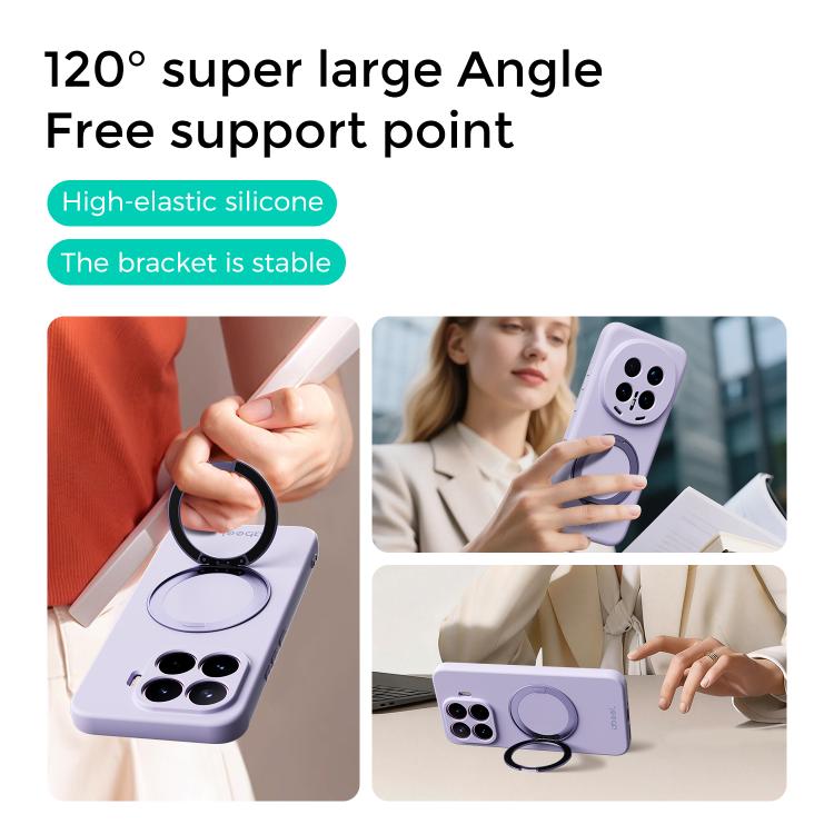 ABEEL Skin-friendly Feel Magnetic Liquid Silicone Phone Case with Holder, For Xiaomi 17T Pro 5G, For Xiaomi 17T 5G, For Xiaomi 17 Ultra, For Xiaomi 17 Pro Max