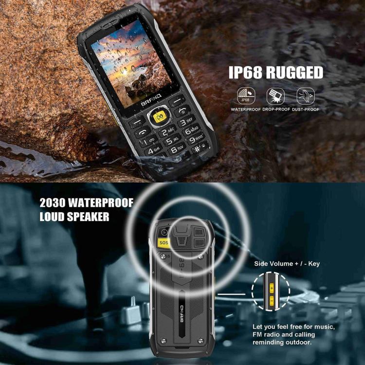 HP289 4G IP68 Rugged Phone, 2.8 inch, 4500mAh Battery, Network: 4G, BT, FM, SOS, Torch, EU Plug, US Plug, UK Plug, AU Plug