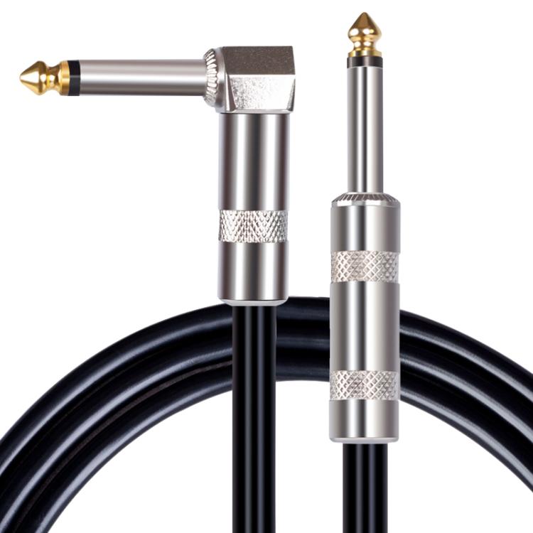 6.35mm Plug Straight to Elbow Electric Guitar Audio Cable, 3m, 5m, 10m