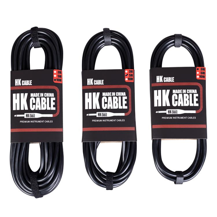 6.35mm Plug Straight to Elbow Electric Guitar Audio Cable, 3m, 5m, 10m