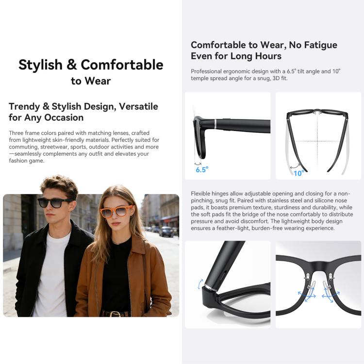 X01 Cycling Smart AI Sports Glasses 8MP HeyCyan, Six-axis Image Stabilization, Wi-Fi, BT Call, AI Voice Assistant, AI Translation