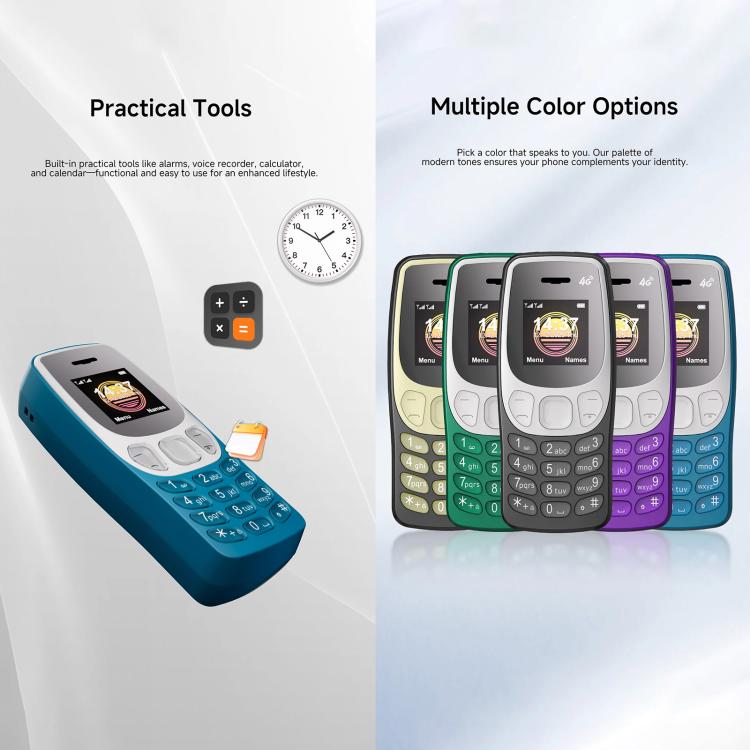 BM80 4G Mini Mobile Phone, 0.85 inch Hands Free Bluetooth Dialer Headphone, MP3 Music, Dual SIM, Network: 4G