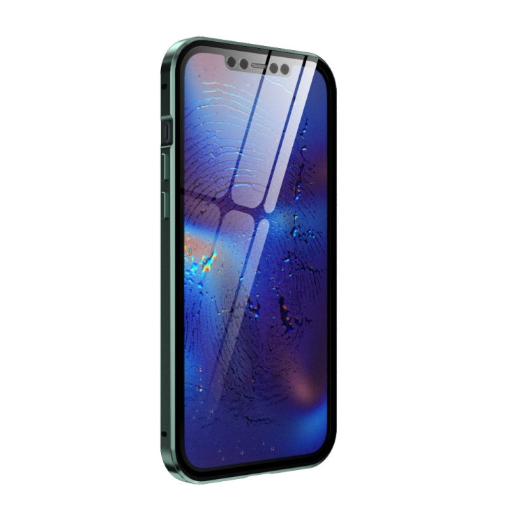 Double Sides Tempered Glass Magnetic Adsorption Metal Frame HD Screen Case, For iPhone 12 Pro Max, For iPhone 12 / 12 Pro