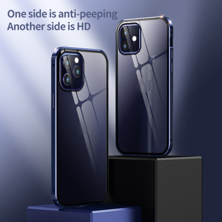 Double Sides Tempered Glass Magnetic Adsorption Metal Frame HD Screen Case, For iPhone 12 Pro Max, For iPhone 12 / 12 Pro