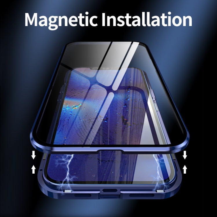 Double Sides Tempered Glass Magnetic Adsorption Metal Frame HD Screen Case, For iPhone 12 Pro Max, For iPhone 12 / 12 Pro