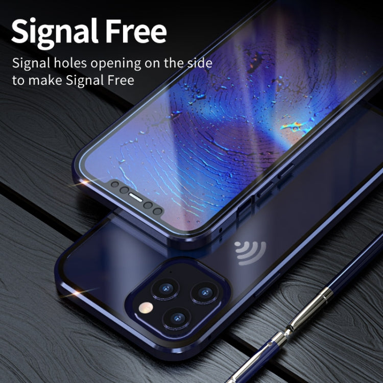 Double Sides Tempered Glass Magnetic Adsorption Metal Frame HD Screen Case, For iPhone 12 Pro Max, For iPhone 12 / 12 Pro