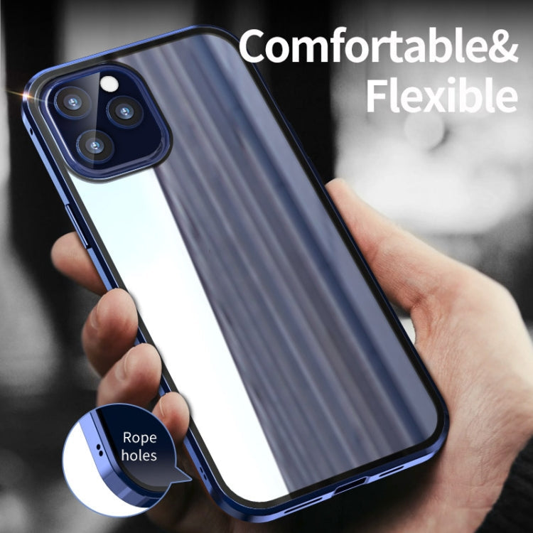Double Sides Tempered Glass Magnetic Adsorption Metal Frame HD Screen Case, For iPhone 12 Pro Max, For iPhone 12 / 12 Pro