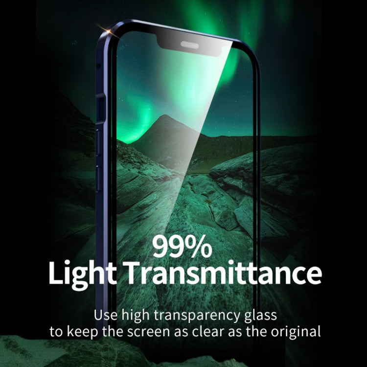 Double Sides Tempered Glass Magnetic Adsorption Metal Frame HD Screen Case, For iPhone 12 Pro Max, For iPhone 12 / 12 Pro