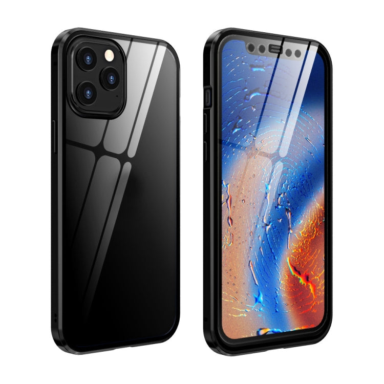 Double Sides Tempered Glass Magnetic Adsorption Metal Frame HD Screen Case, For iPhone 12 Pro Max, For iPhone 12 / 12 Pro