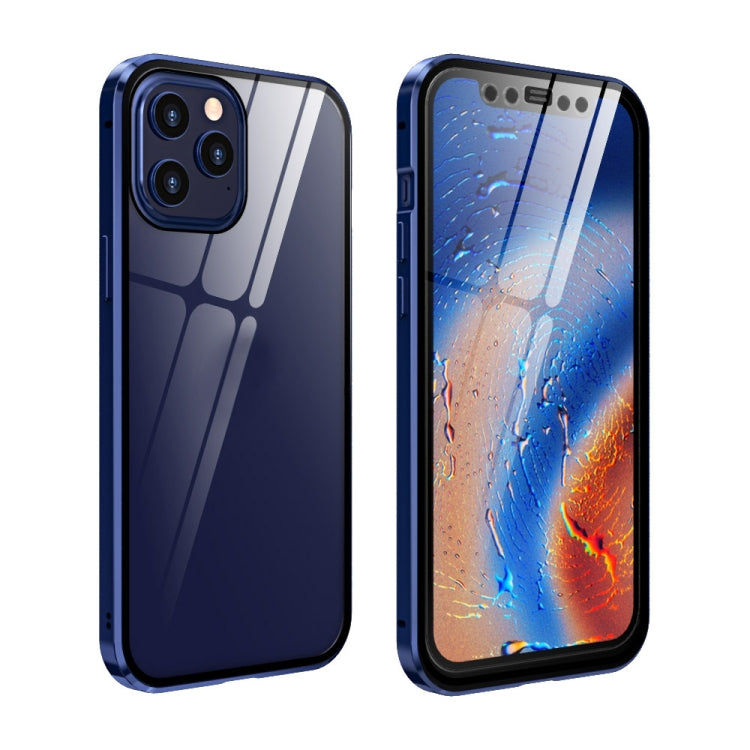 Double Sides Tempered Glass Magnetic Adsorption Metal Frame HD Screen Case, For iPhone 12 Pro Max, For iPhone 12 / 12 Pro