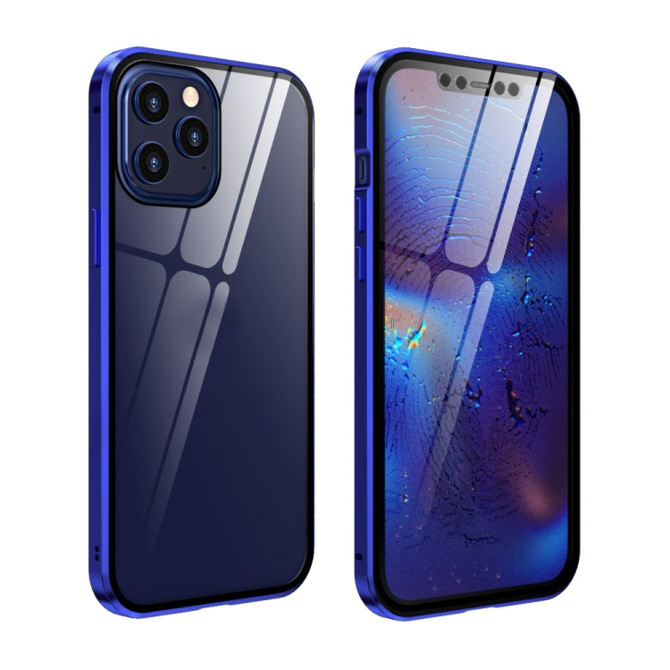 Double Sides Tempered Glass Magnetic Adsorption Metal Frame HD Screen Case, For iPhone 12 Pro Max, For iPhone 12 / 12 Pro