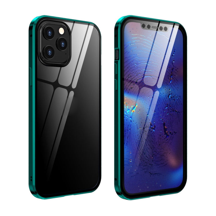 Double Sides Tempered Glass Magnetic Adsorption Metal Frame HD Screen Case, For iPhone 12 Pro Max, For iPhone 12 / 12 Pro