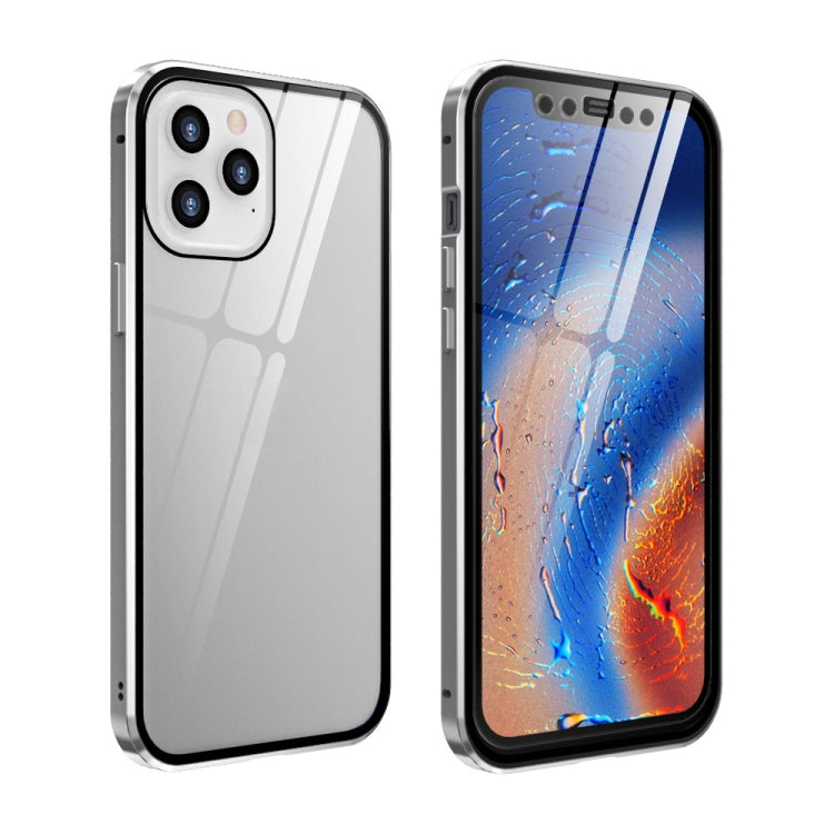 Double Sides Tempered Glass Magnetic Adsorption Metal Frame HD Screen Case, For iPhone 12 Pro Max, For iPhone 12 / 12 Pro