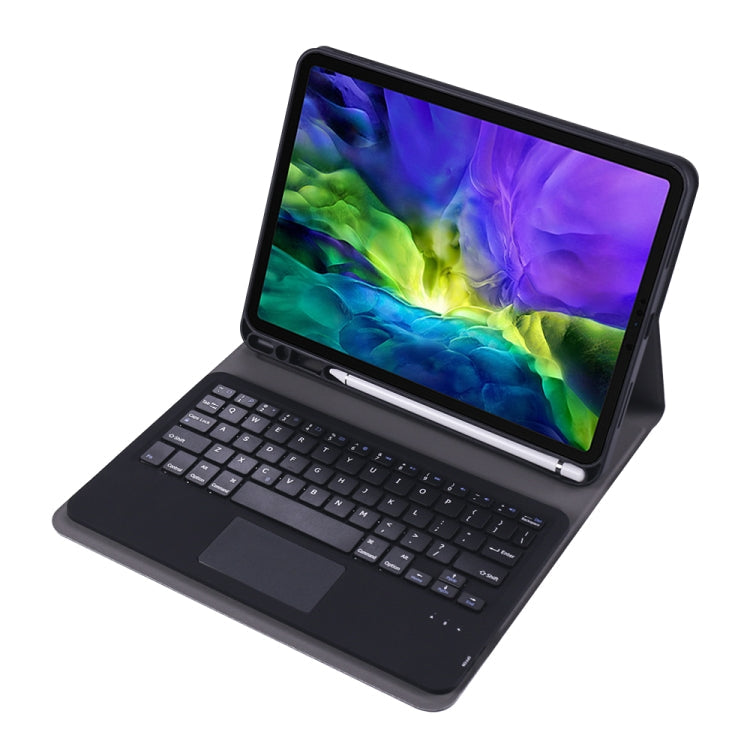 A098B-A Detachable ABS Ultra-thin Bluetooth Keyboard + TPU Protective Case for iPad Air 11 2024 / 2025 / Air 4 10.9 inch 2020, with Stand & Pen Slot & Touch, A098B-A