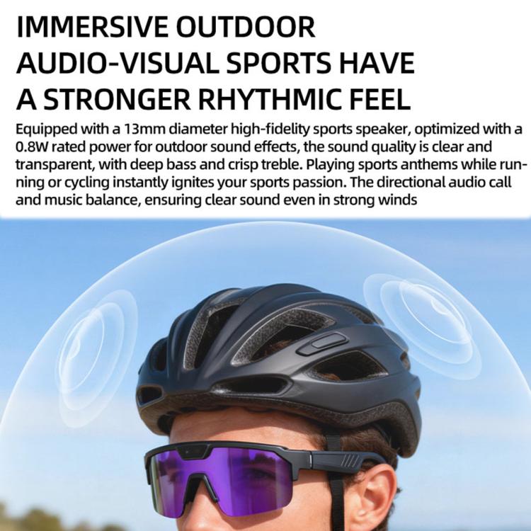 Q01 Outdoor Cycling Smart AI Sports Glasses 8MP Camera