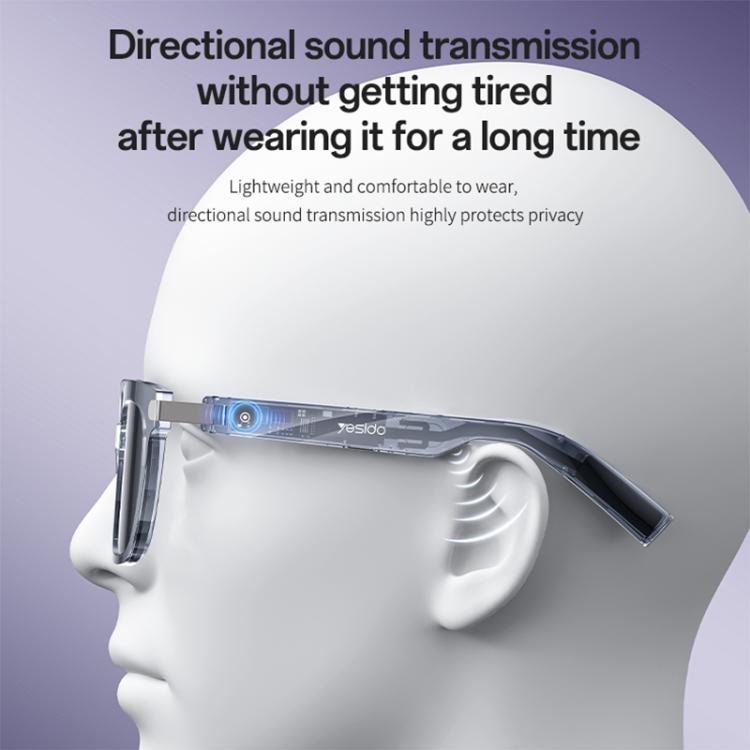 Yesido IO41 Smart Bluetooth-Compatible Glasses, IP54 Waterproof, HD Call, Open-Ear Audio Comfort, IO41