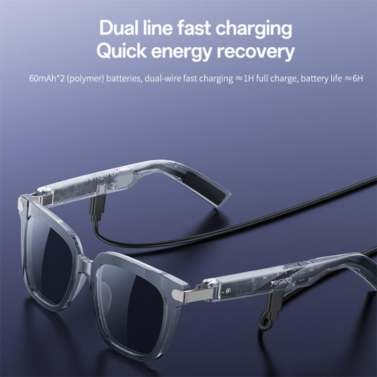 Yesido IO41 Smart Bluetooth-Compatible Glasses, IP54 Waterproof, HD Call, Open-Ear Audio Comfort, IO41