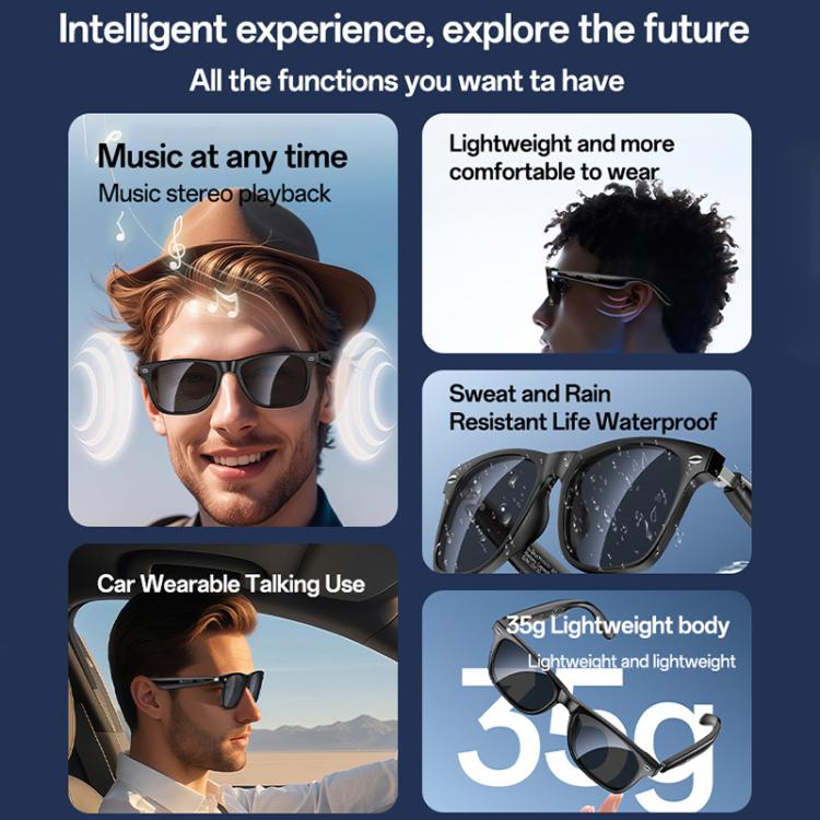 Yesido IO38 Smart Audio Glasses, Bluetooth-Compatible 5.0 Sunglasses with Hi-Fi Sound, Hands-Free Calling, Magnetic Charging & Long Battery Life, IO38