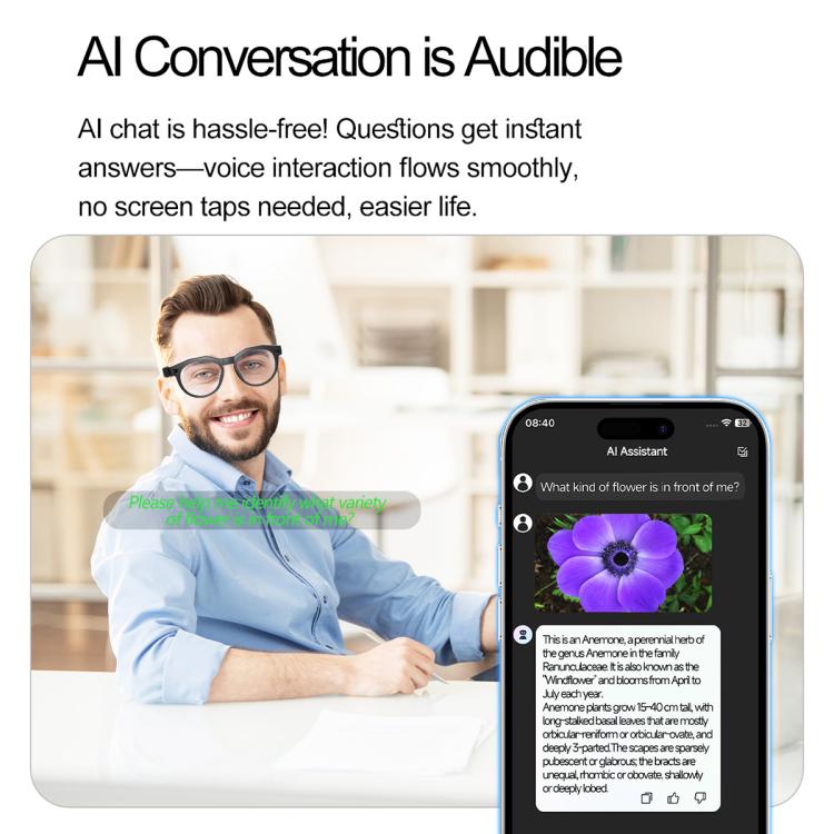 W611Pro Smart AI Glasses 8MP Camera, WIFI, AI Translation