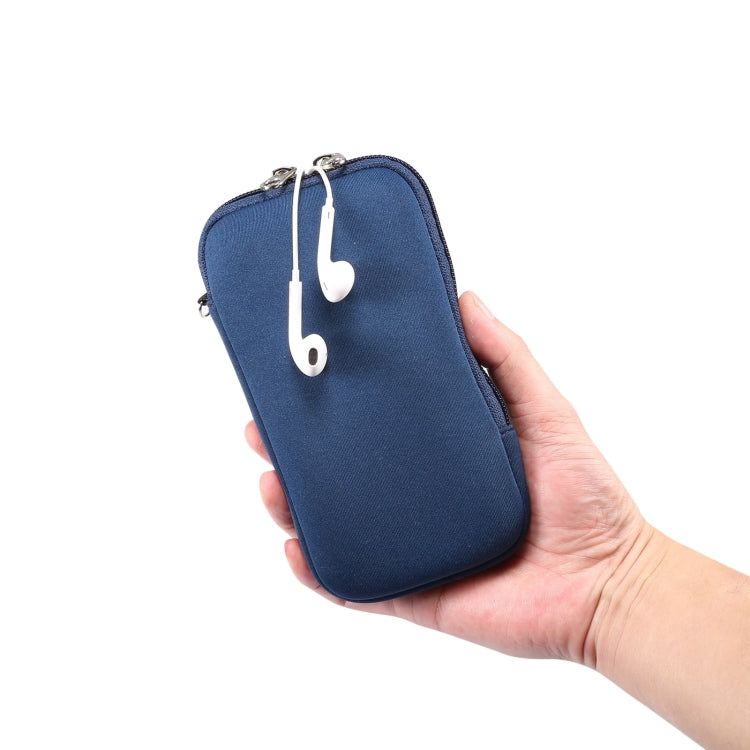 Universal Elasticity Zipper Protective Case Storage Bag with Lanyard For iPhone 12 mini / 4.7-5.4 inch Smart Phones, For iPhone 12 mini