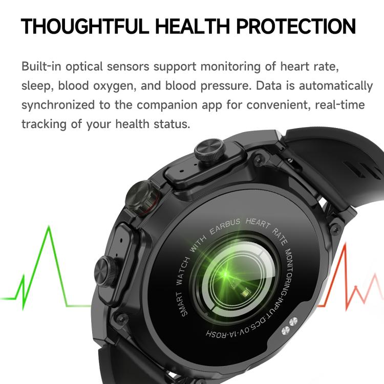 T95E 1.52-inch Display 2-in-1 Smart Sports Watch TWS Bluetooth Earphones