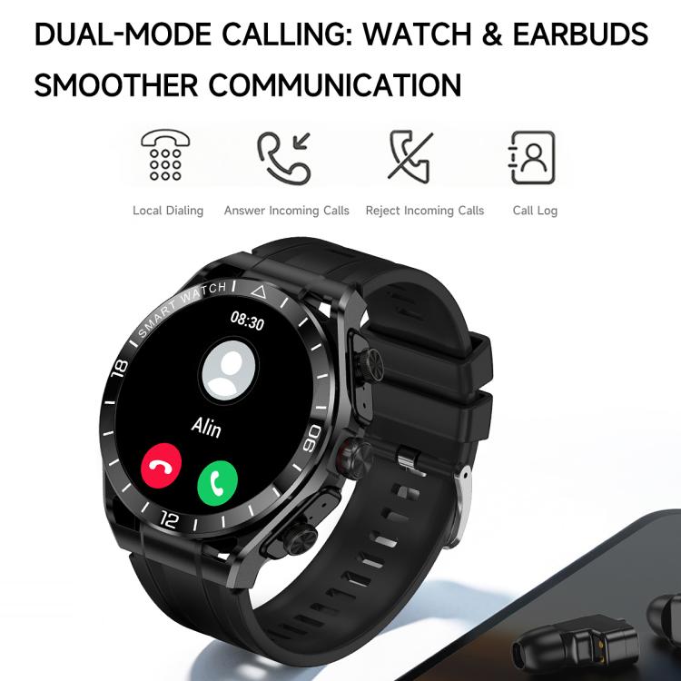 T95E 1.52-inch Display 2-in-1 Smart Sports Watch TWS Bluetooth Earphones