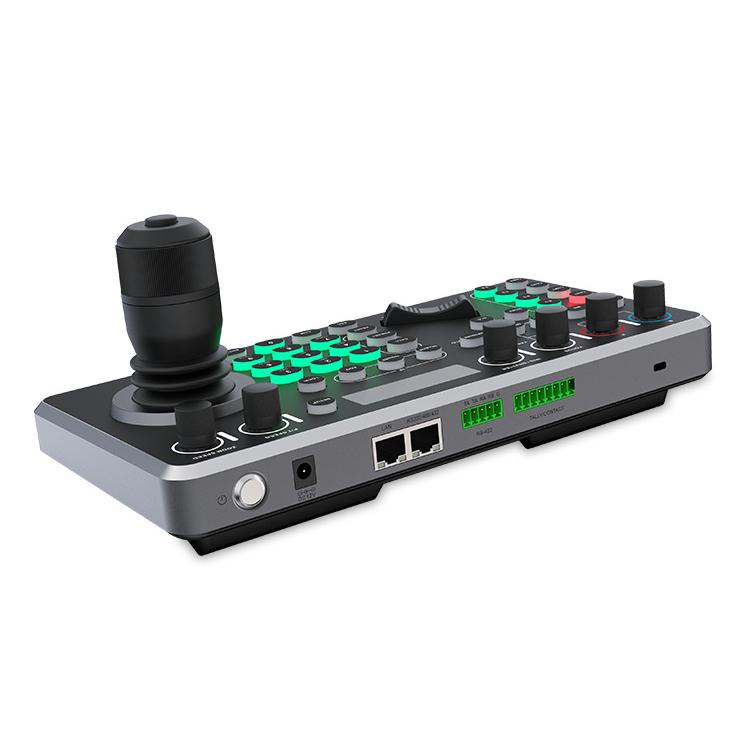 FEELWORLD KBC20 NDI PTZ Camera Controller Joystick Keyboard Control Multiple Control Protocol PoE Supported, EU Plug, US Plug, UK Plug, AU Plug