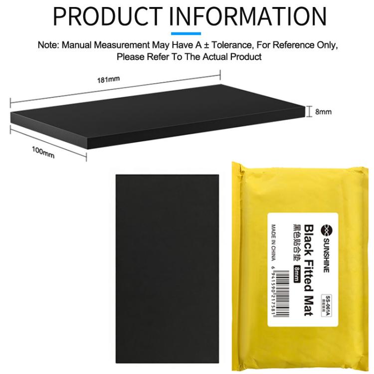 Sunshine 8mm Black Laminating Pad for Sunshine SS-061A Laminating Mold