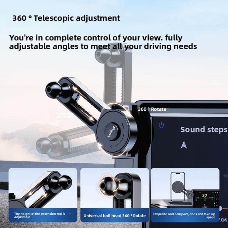 Car Screen Magnetic Phone Holder Mount with Extension Arm, For Honda Accord 2023-2025, For Honda 10th Gen Civic 2016-2021, For Honda CR-V / Breeze 2017-2022, For Honda CR-V / Breeze 2023