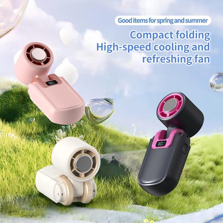 HX-F386 Mini Folding High Speed Cooling Fan with Digital Display