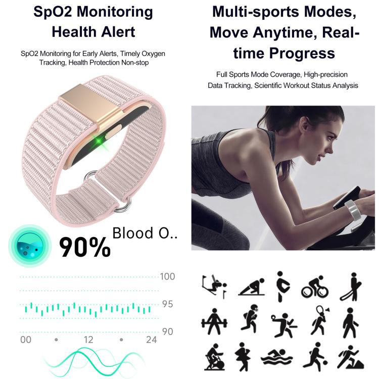 S01 Screenless Fitness Tracker Health Band, 24-Hour Precise Heart Rate Monitoring, Multiple Sports Modes, IP68 Waterproof, Sleep Monitor