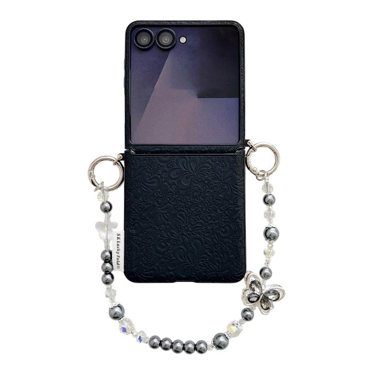 Lucky Cloud Pattern Side Buckle PC Phone Case with Butterfly Chain, For Samsung Galaxy Z Flip6 5G / Flip7 FE, For Samsung Galaxy Z Flip7 5G, For Samsung Galaxy Z Flip5 5G