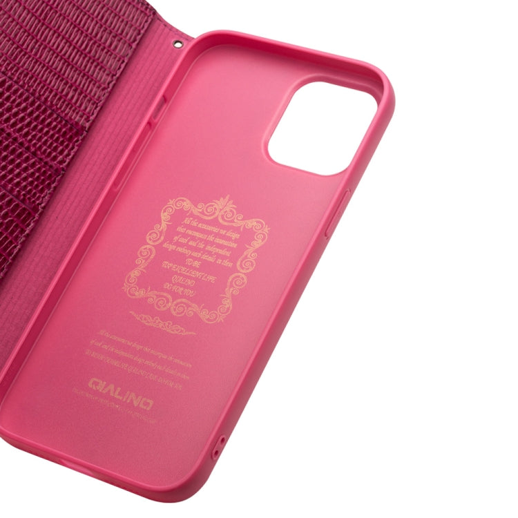 QIALINO Crocodile Texture Horizontal Flip Leather Case with Card Slots & Wallet, For iPhone 12 Pro Max