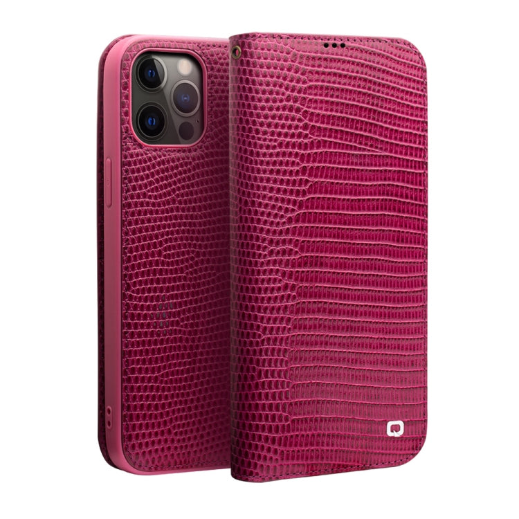 QIALINO Crocodile Texture Horizontal Flip Leather Case with Card Slots & Wallet, For iPhone 12 Pro Max