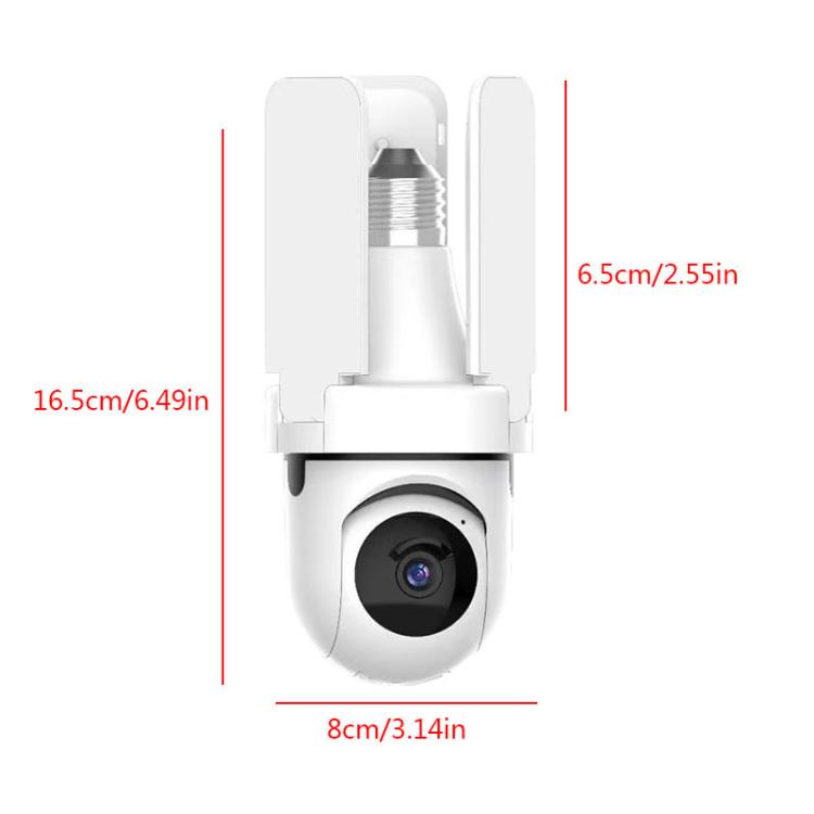 3MP HD Smart Three-Blade Fan Light Bulb Style Wireless WiFi Surveillance Camera, 2.4GHz, 5.0GHz