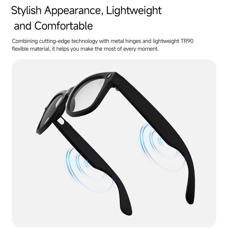 MT5 Ultra Smart AI Glasses with 8MP HD Camera, Video Recording WiFi Transmission Al Smart Voice Assistant, Sunglasses, Anti Blue Light Lens