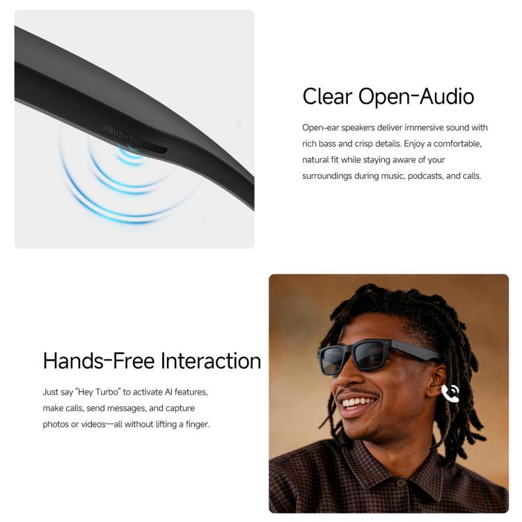 MT5 Ultra Smart AI Glasses with 8MP HD Camera, Video Recording WiFi Transmission Al Smart Voice Assistant, Sunglasses, Anti Blue Light Lens