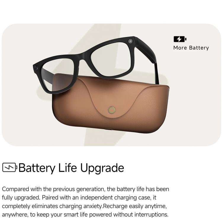 MT5 Ultra Smart AI Glasses with 8MP HD Camera, Video Recording WiFi Transmission Al Smart Voice Assistant, Sunglasses, Anti Blue Light Lens