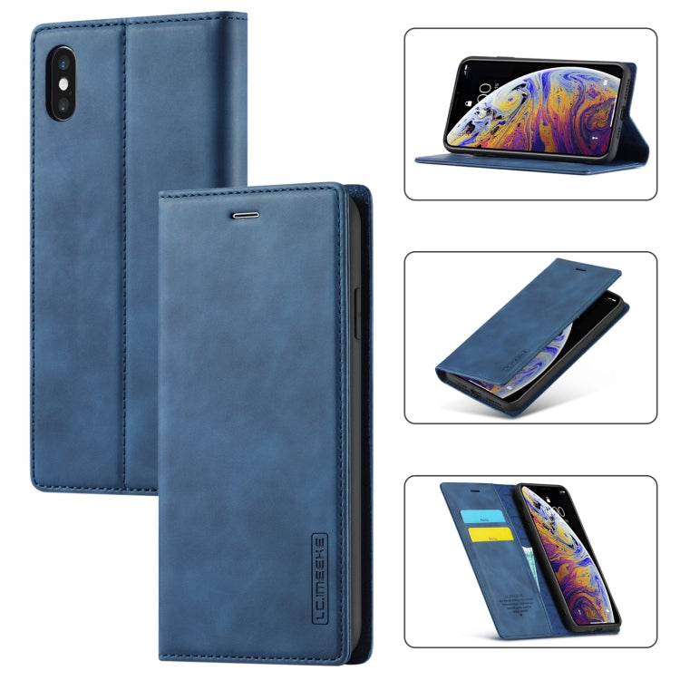 LC.IMEEKE Strong Magnetism Ultra-thin Horizontal Flip Shockproof Matte TPU + PU Leather Case with Holder & Card Slots & Wallet, For iPhone 12 mini, For iPhone 12 / 12 Pro, For iPhone 12 Pro Max, For iPhone 12 Pro, For iPhone XS / X